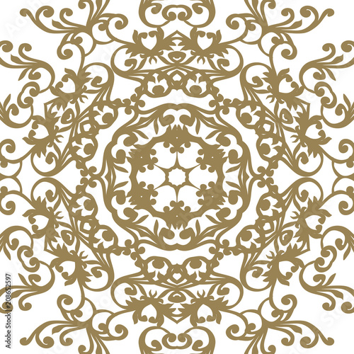 Vector baroque ornament in Victorian style. Ornate element for design.