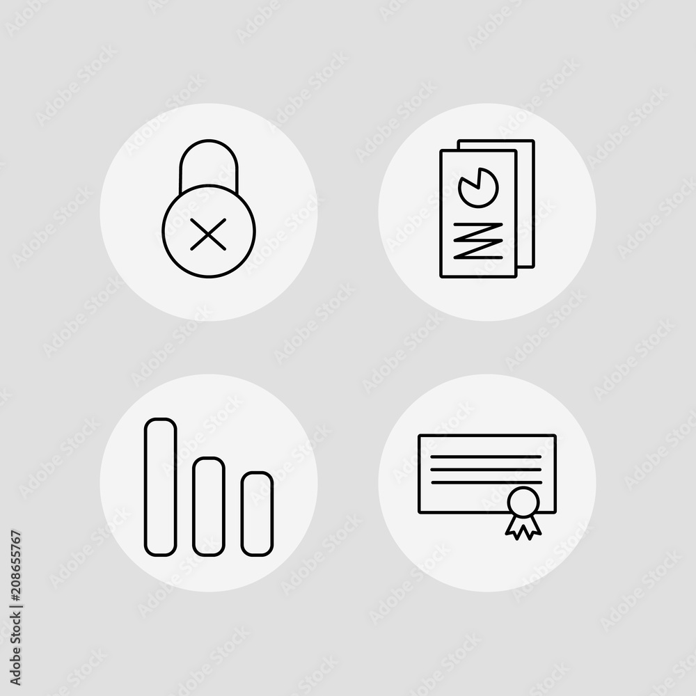 Business vector icons set. Outlined linear icons Business vector icons set. Outlined linear icons