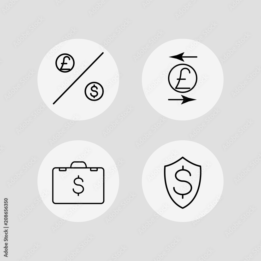 Finance vector icons set. Outlined linear icons Finance vector icons set. Outlined linear icons
