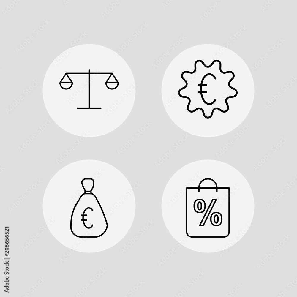 Finance vector icons set. Outlined linear icons Finance vector icons set. Outlined linear icons