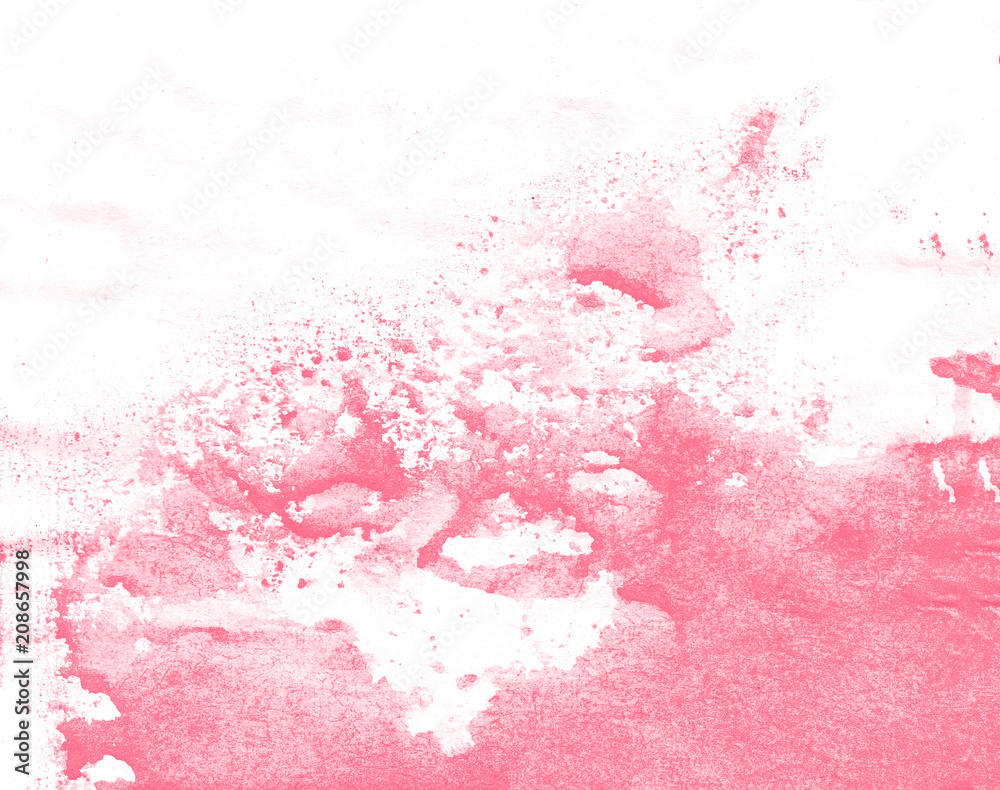 Pink watercolor paint background.