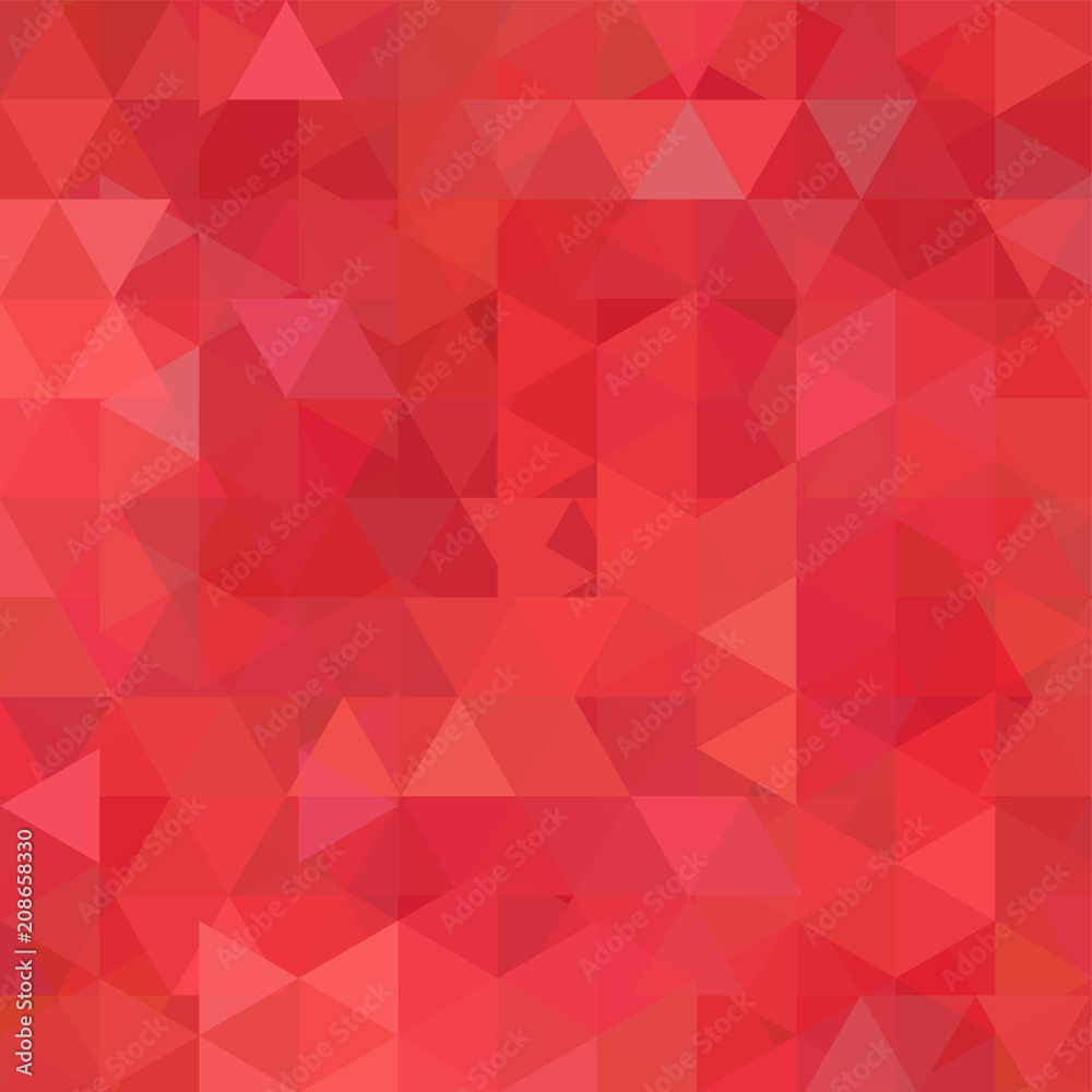 Fototapeta premium Abstract vector background with triangles. Red geometric vector illustration. Creative design template.