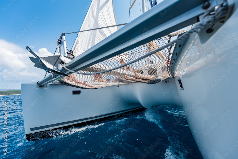 Fototapeta premium Katamaran jacht na rejs