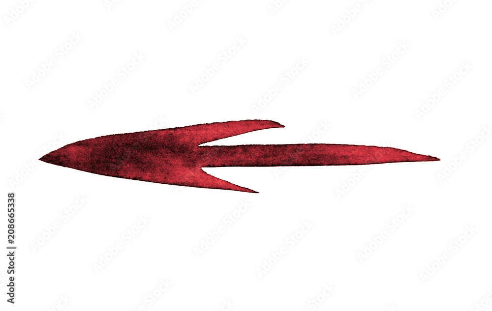 red arrow isolated on white background red arrow isolated on white background