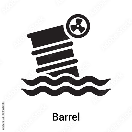 Barrel icon vector sign and symbol isolated on white background, Barrel logo concept