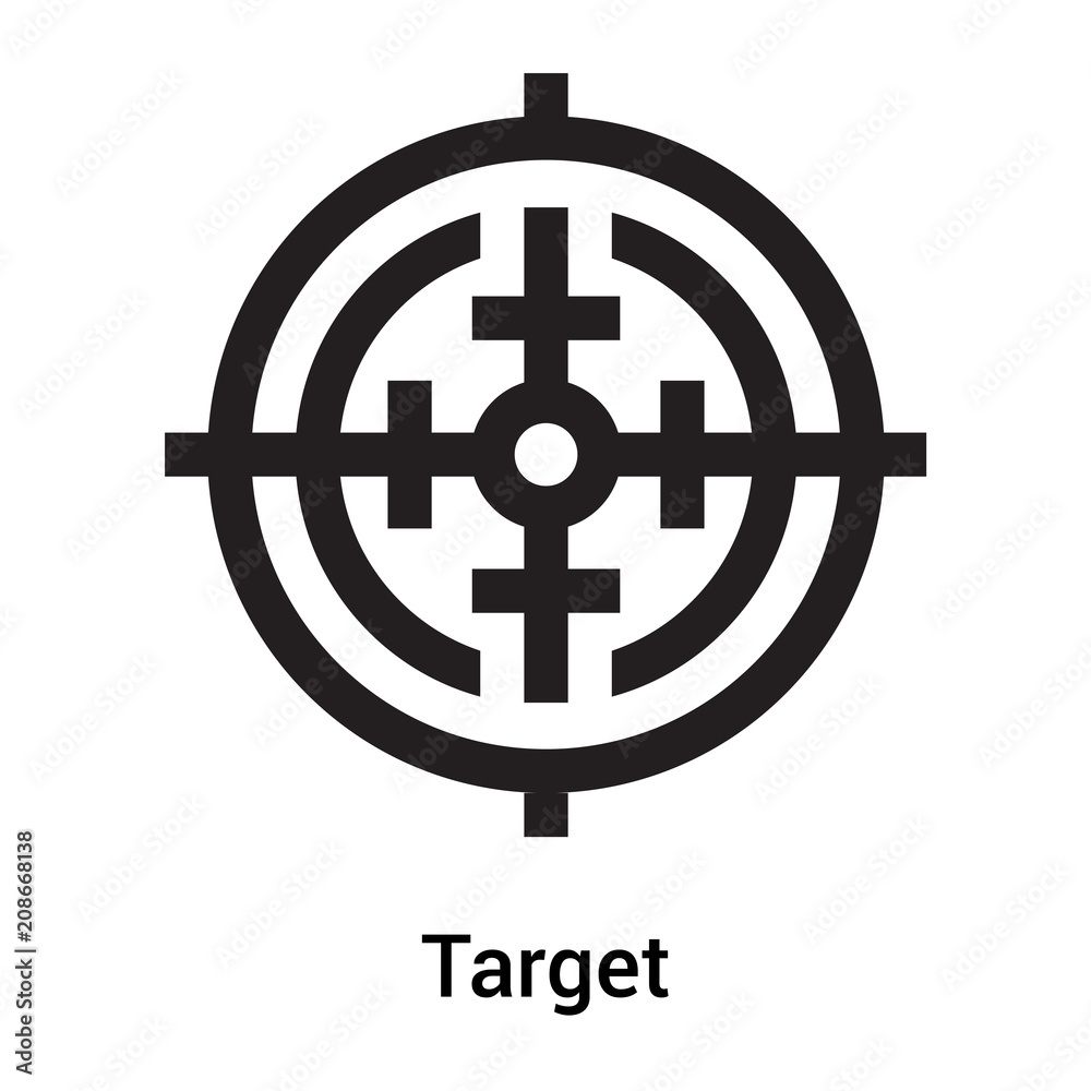 Target icon vector sign and symbol isolated on white background, Target logo concept