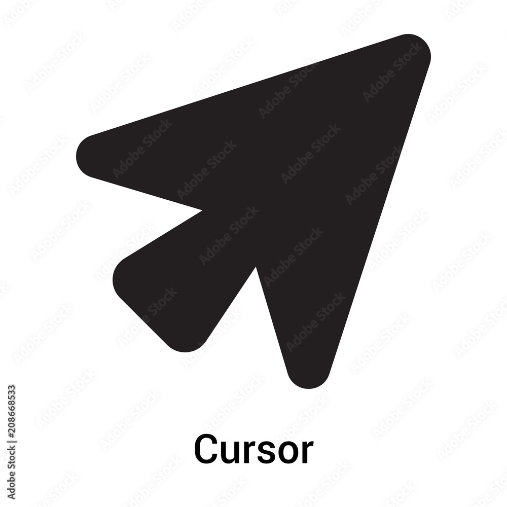 Cursor icon vector sign and symbol isolated on white background, Cursor logo concept Cursor icon vector sign and symbol isolated on white background, Cursor logo concept