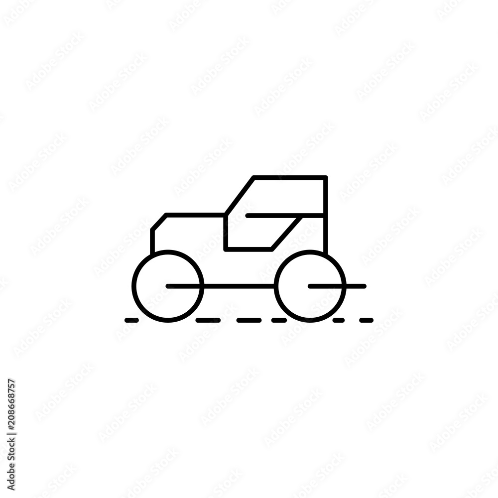 asphalt stacker outline icon. Element of construction icon for mobile concept and web apps. Thin line asphalt stacker outline icon can be used for web and mobile