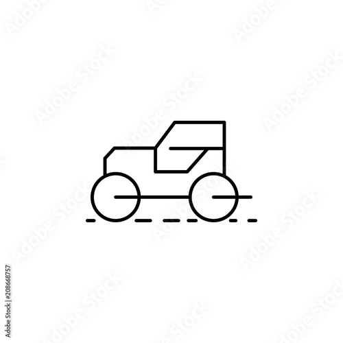 asphalt stacker outline icon. Element of construction icon for mobile concept and web apps. Thin line asphalt stacker outline icon can be used for web and mobile