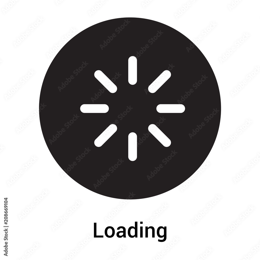 Loading icon vector sign and symbol isolated on white background, Loading logo concept Loading icon vector sign and symbol isolated on white background, Loading logo concept