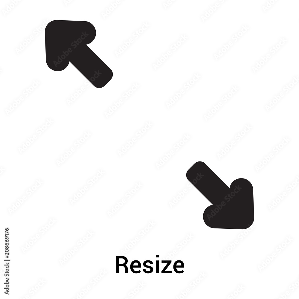 Resize icon vector sign and symbol isolated on white background, Resize logo concept Resize icon vector sign and symbol isolated on white background, Resize logo concept