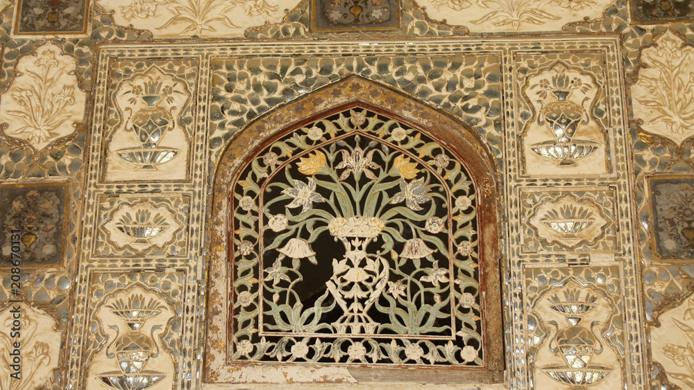 Palacio Sheesh Mahal Fuerte Amber, Amber, India