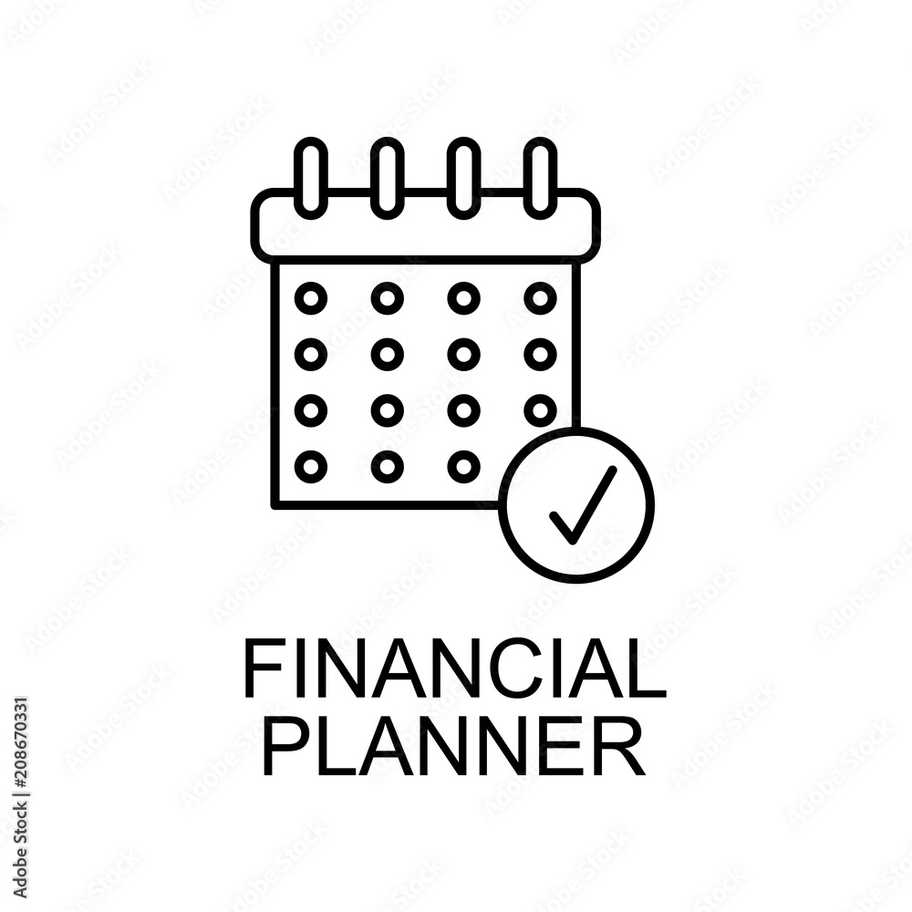 financial planner outline icon. Element of finance icon for mobile concept and web apps. Thin line financial planner outline icon can be used for web and mobile. Premium icon financial planner outline icon. Element of finance icon for mobile concept and web apps. Thin line financial planner outline icon can be used for web and mobile. Premium icon