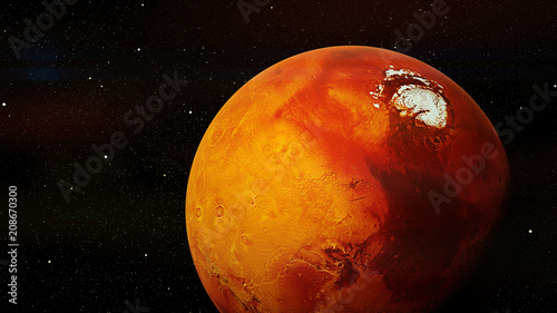 the beautiful red planet Mars
