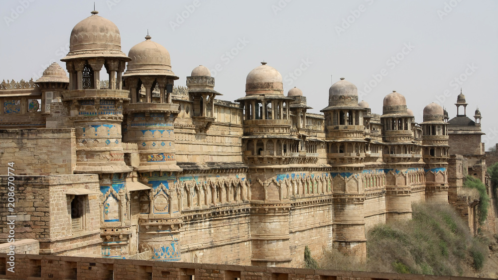 Fototapeta premium Palacio Man Singh en el Fuerte Gwalior, India