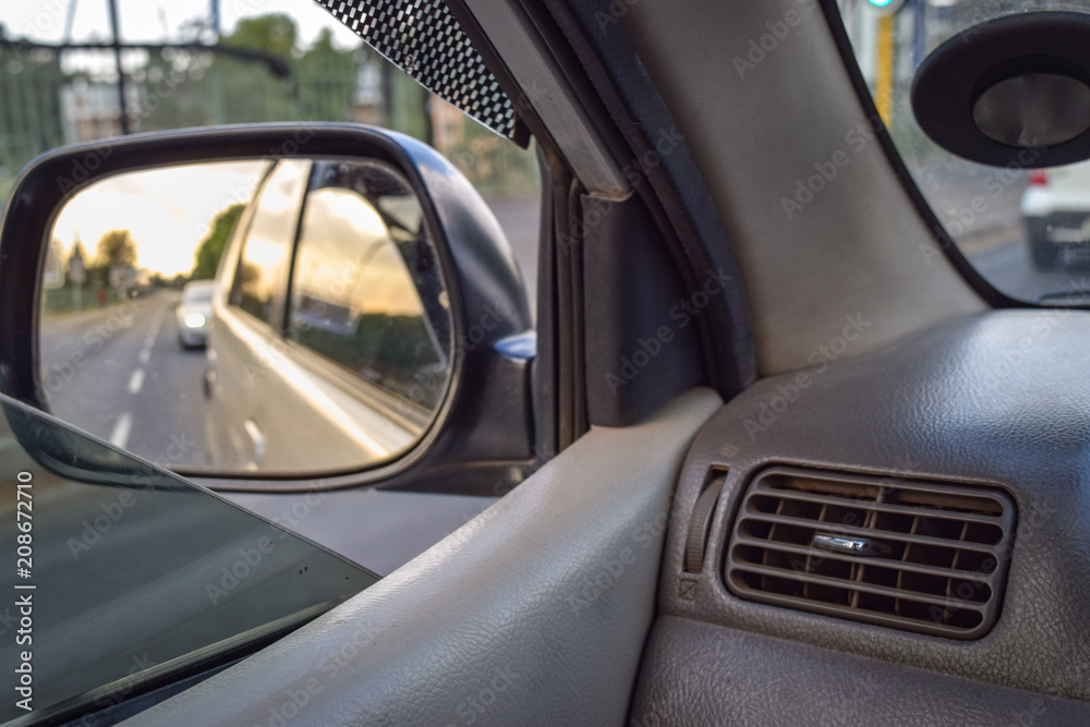 rear view mirror, drivers position