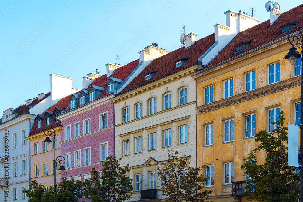 Beautiful old houses in Warsaw