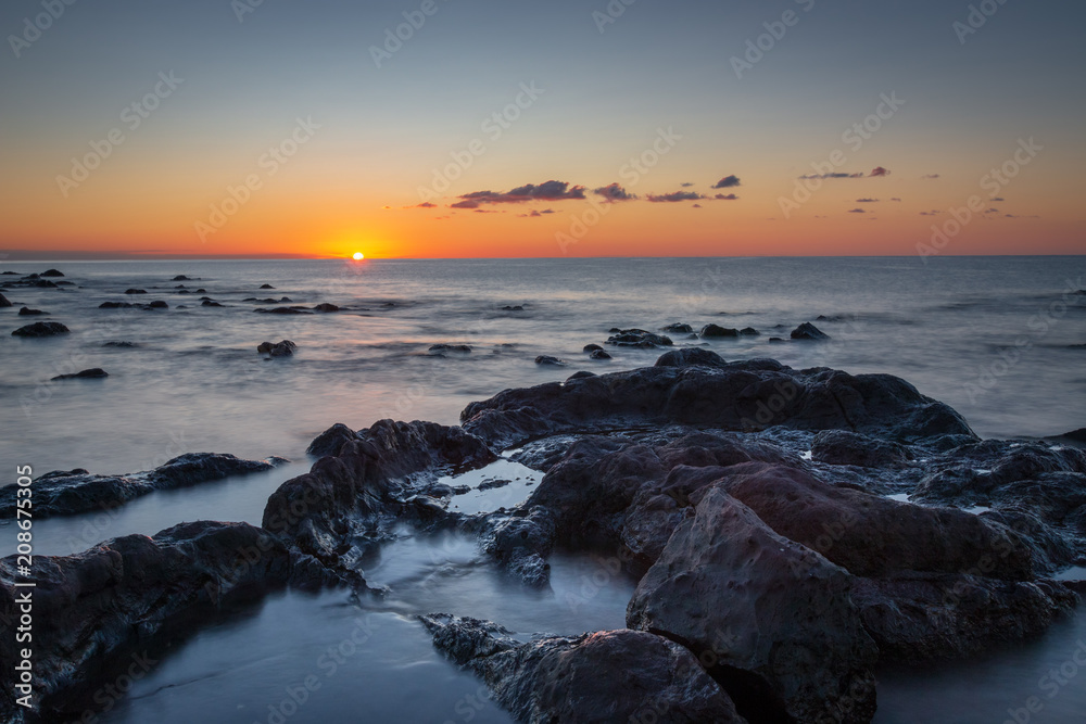 Sardinia sunrise in Cala Gonone, Italy