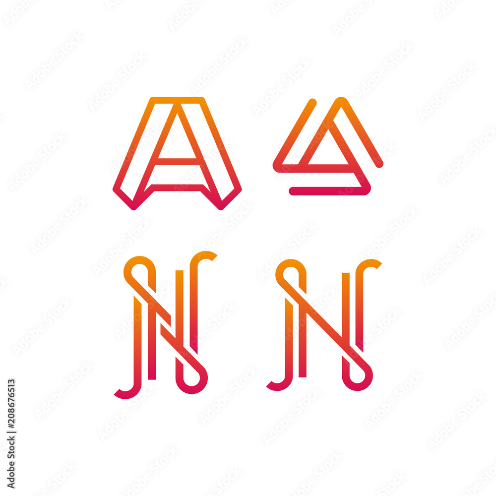 abstract logo in the form of letters abstract logo in the form of letters