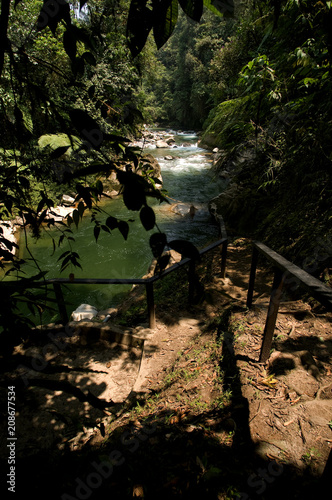 ZAMORA 24-AGOSTO-2010. RÃ­o Bombuscar en el Parque Nacional Podocarpus. photo