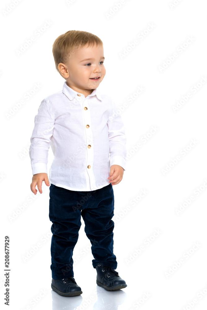 Handsome little boy in full growth Handsome little boy in full growth