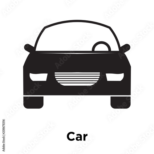 Car icon vector sign and symbol isolated on white background  Car logo concept