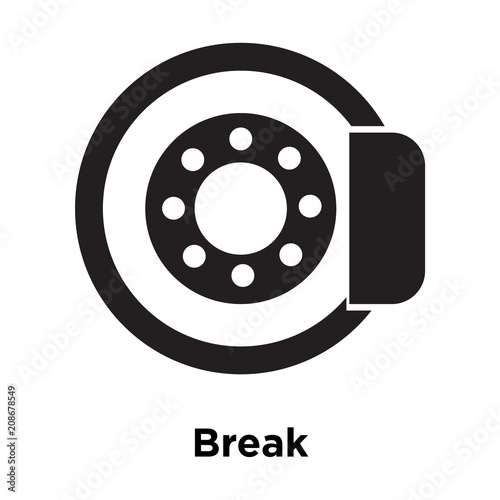 Break icon vector sign and symbol isolated on white background, Break logo concept