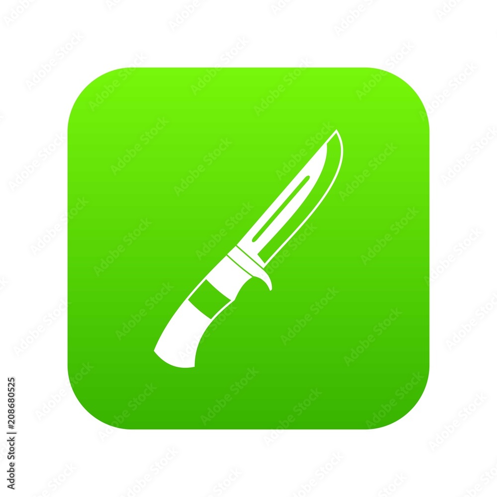 Knife icon digital green for any design isolated on white vector illustration Knife icon digital green for any design isolated on white vector illustration