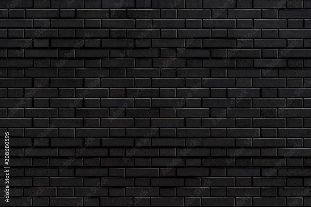 Obraz premium Czarna kamienna cegła tekstura i tło