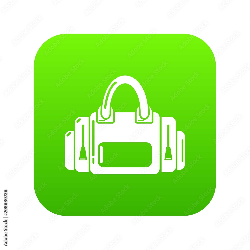 Fitness bag icon. Simple illustration of fitness bag vector icon for web Fitness bag icon. Simple illustration of fitness bag vector icon for web