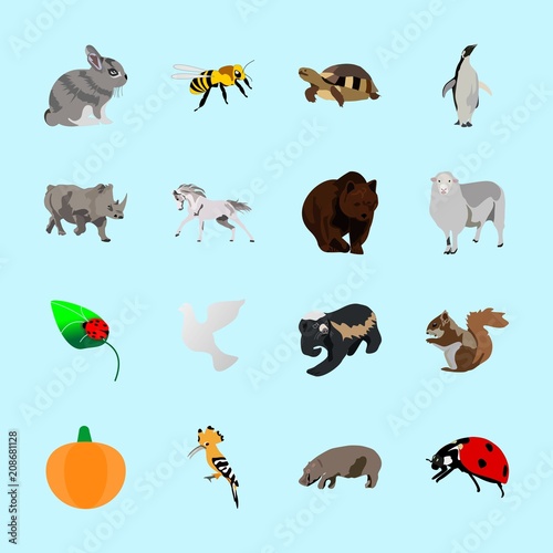 animals icons set