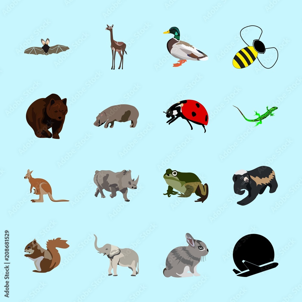 Obraz premium animals icons set