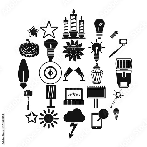 Explosion icons set. Simple set of 25 explosion vector icons for web isolated on white background