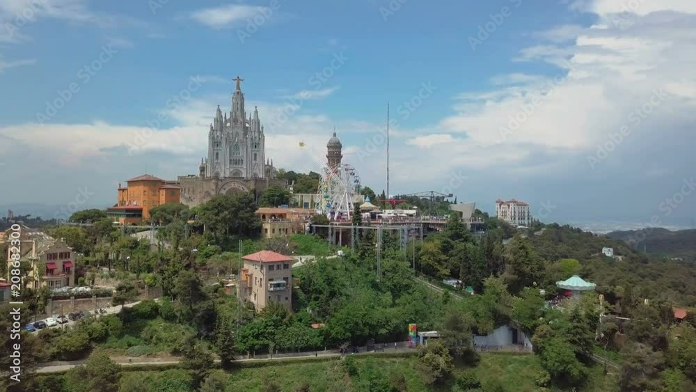 Panorama of Barcelona timelapse from Mount Tibidabo. Catalonia, Spain. Panorama of Barcelona timelapse from Mount Tibidabo. Catalonia, Spain.