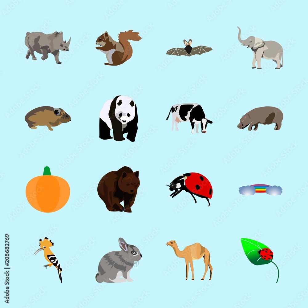 Obraz premium animals icons set