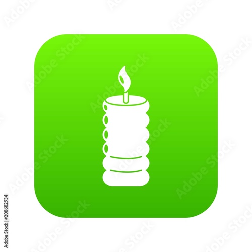 Candle fire icon. Simple illustration of candle fire vector icon for web