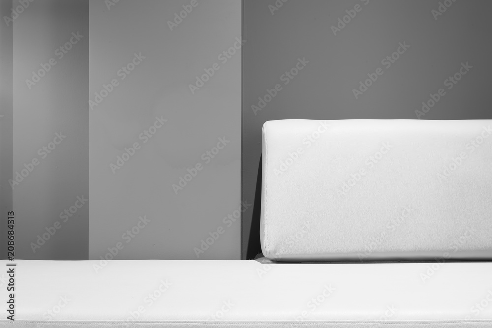 Modern sofa bed and backrest pillow at living room area Modern sofa bed and backrest pillow at living room area