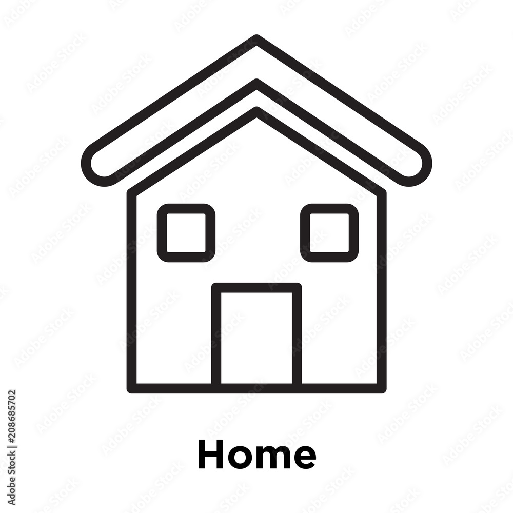 Home icon vector sign and symbol isolated on white background, Home logo concept Home icon vector sign and symbol isolated on white background, Home logo concept