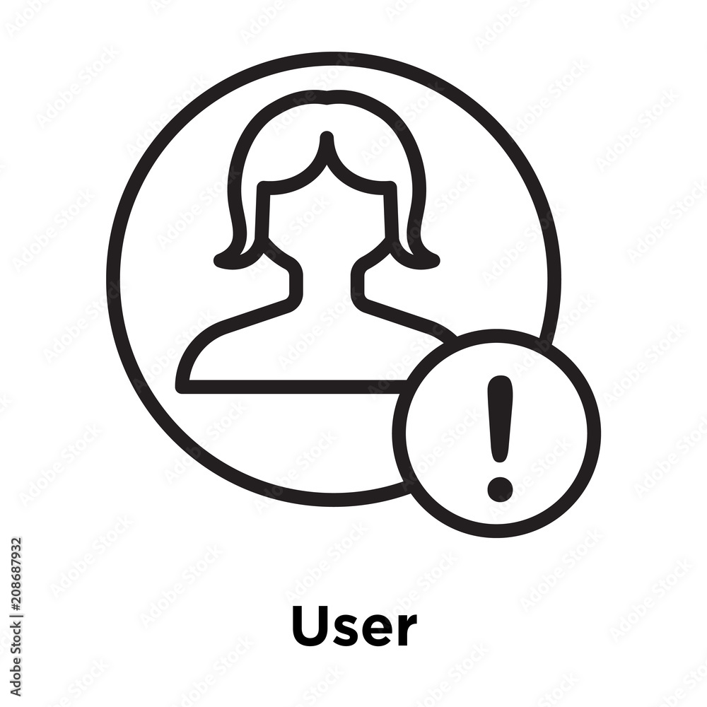 User icon vector sign and symbol isolated on white background, User logo concept , outline symbol, linear sign User icon vector sign and symbol isolated on white background, User logo concept , outline symbol, linear sign