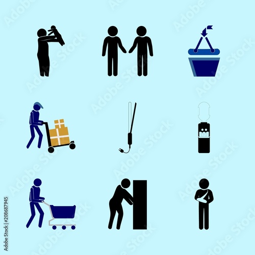 icons about Human with store, person, boy, casual and hang