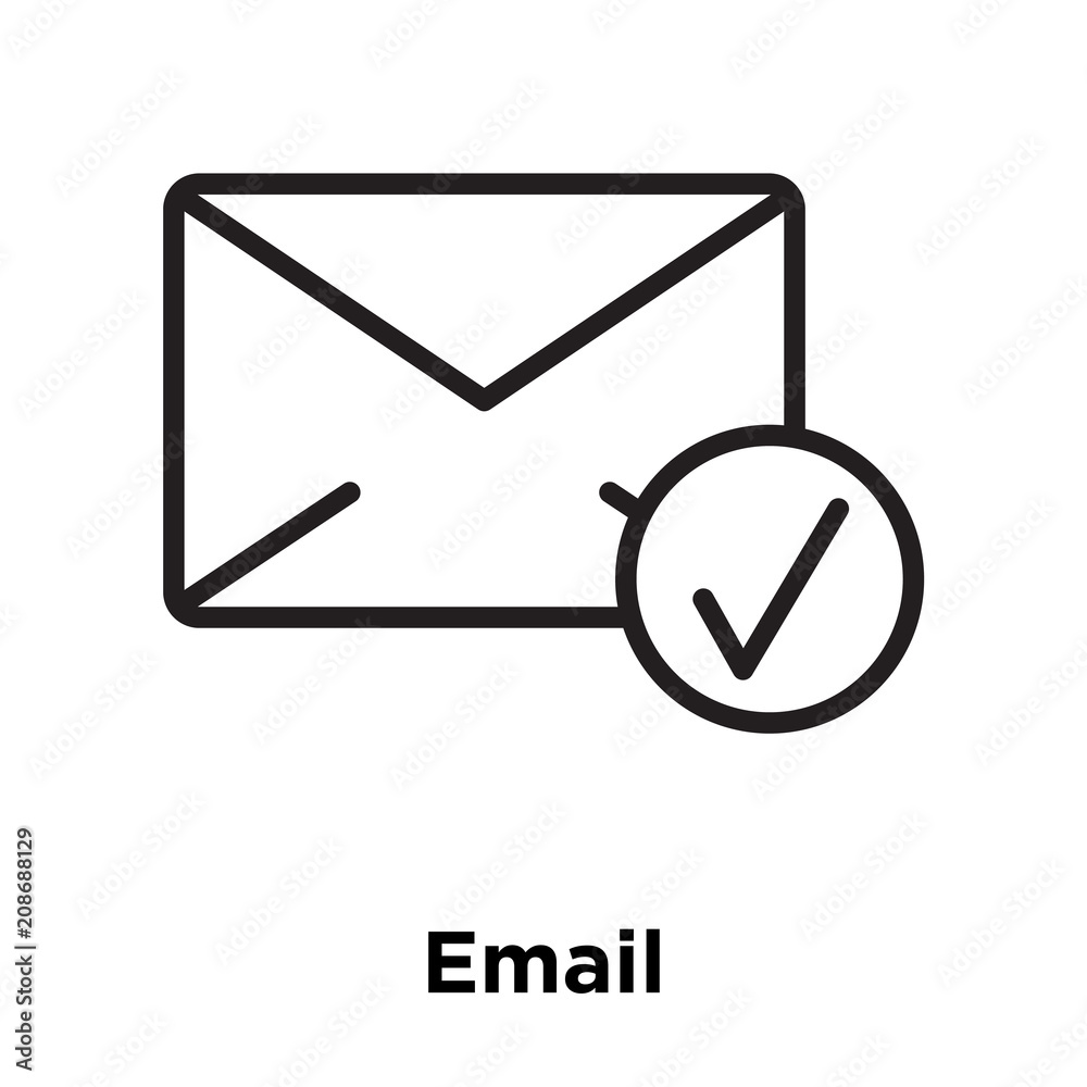 Email icon vector sign and symbol isolated on white background, Email logo concept , outline symbol, linear sign Email icon vector sign and symbol isolated on white background, Email logo concept , outline symbol, linear sign