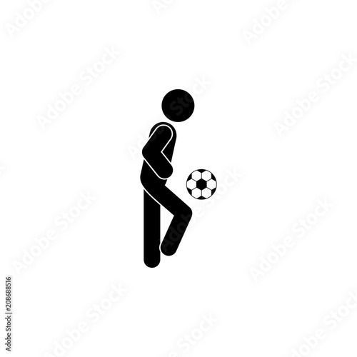 soccer player with ball icon. Element of soccer icon for mobile concept and web apps. Detailed soccer player with ball icon can be used for web and mobile. Premium icon