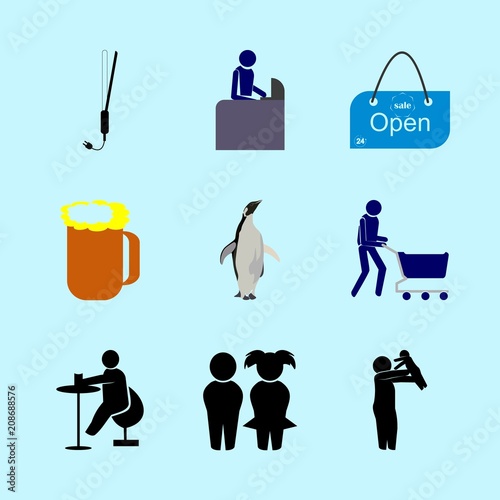 icons about Human with party, dream, sit, symbol and drink