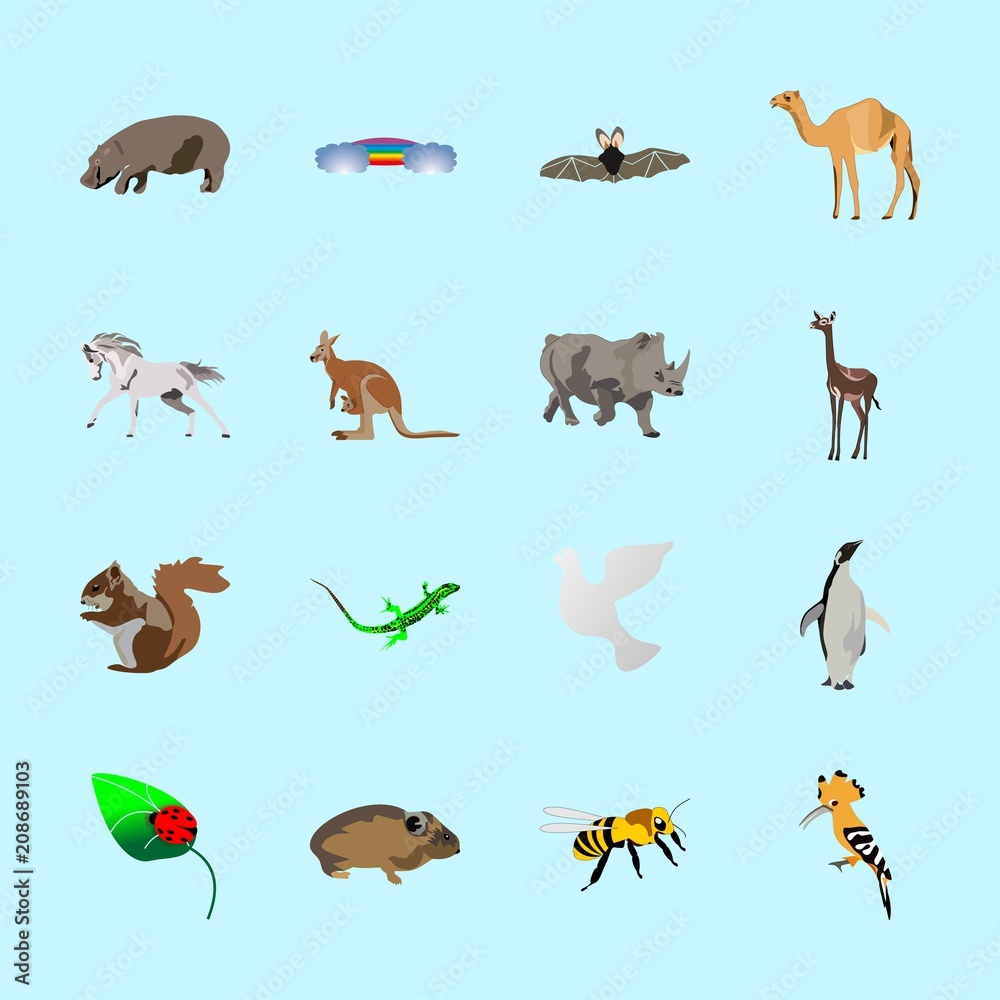 Obraz premium animals icons set