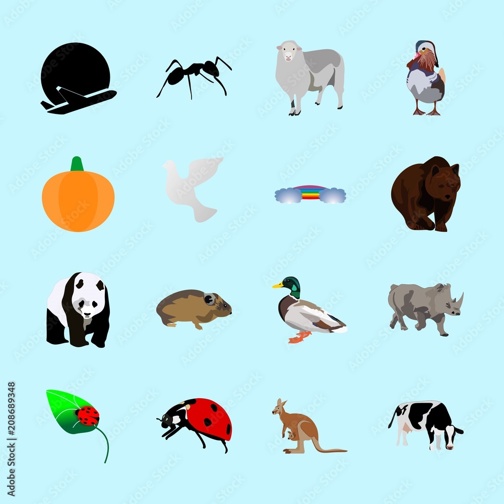 animals icons set animals icons set