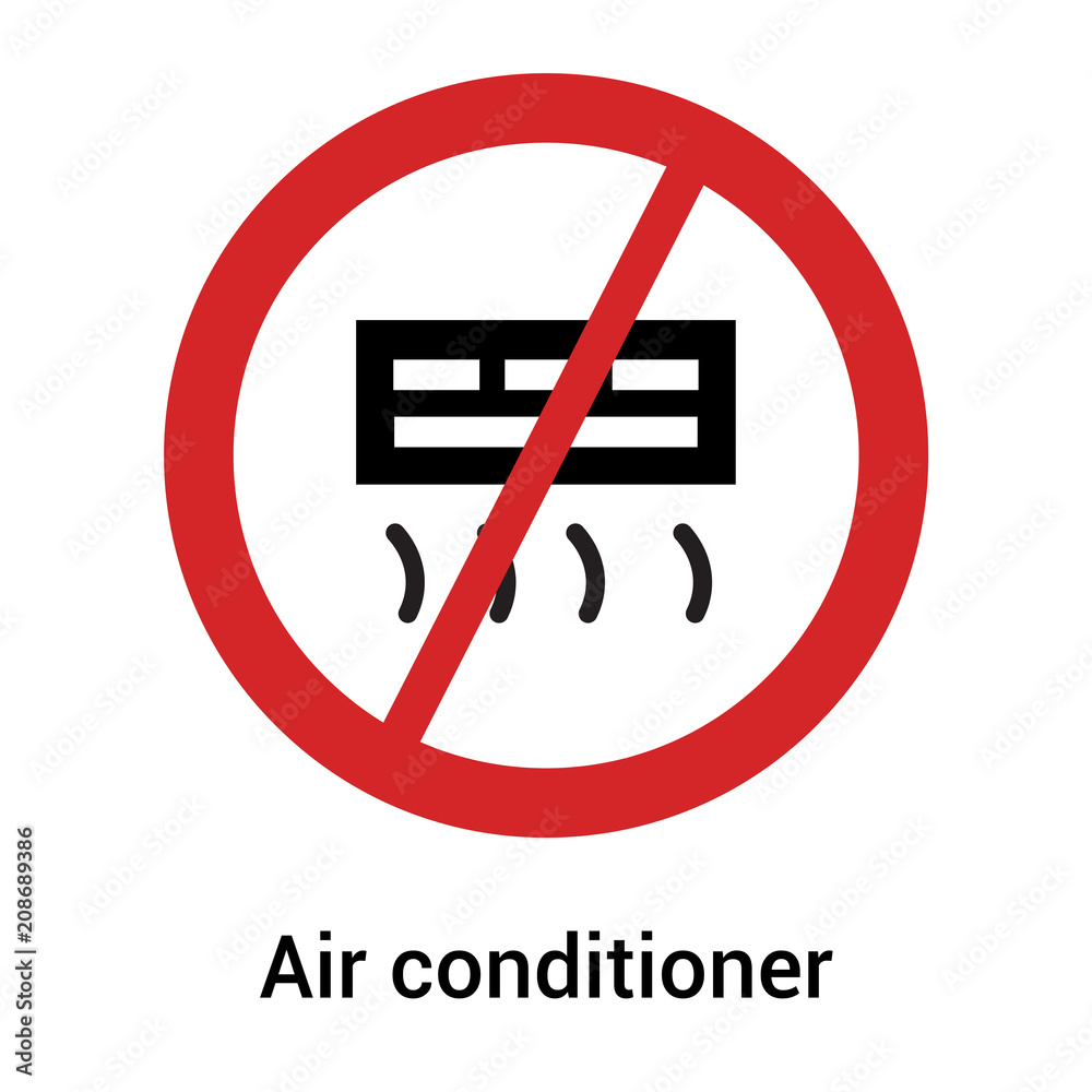 Air conditioner icon vector sign and symbol isolated on white background, Air conditioner logo concept Air conditioner icon vector sign and symbol isolated on white background, Air conditioner logo concept