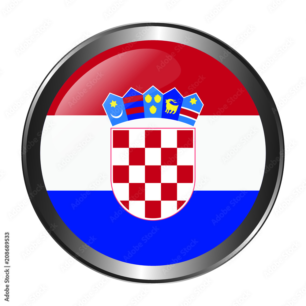 Button Kroatien Flagge