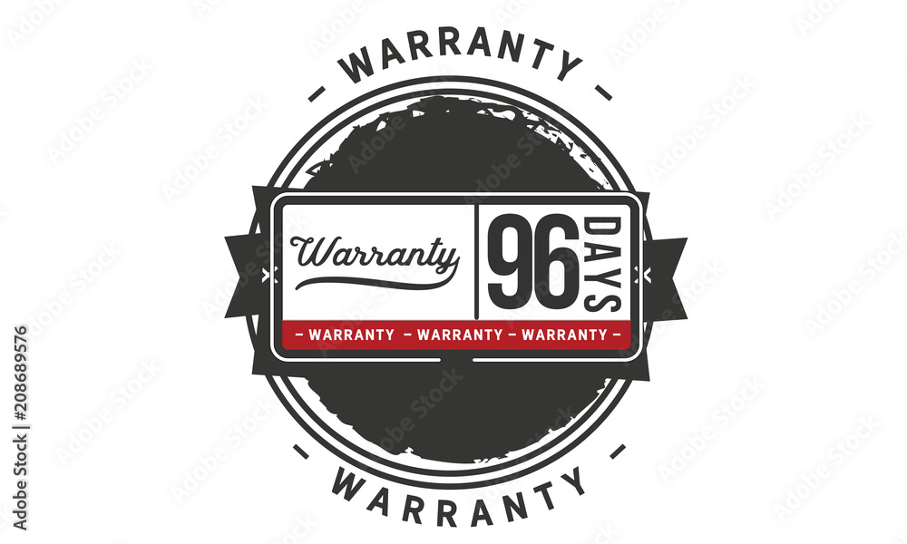 Fototapeta premium 96 days warranty icon vintage rubber stamp guarantee