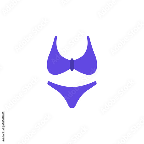 women's swimsuit flat icon. Element of beach holidays colored icon for mobile concept and web apps. Detailed women's swimsuit flat icon can be used for web and mobile. Premium icon