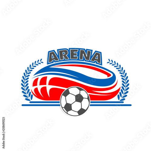 Arena vector isolated icon of soccer stadion